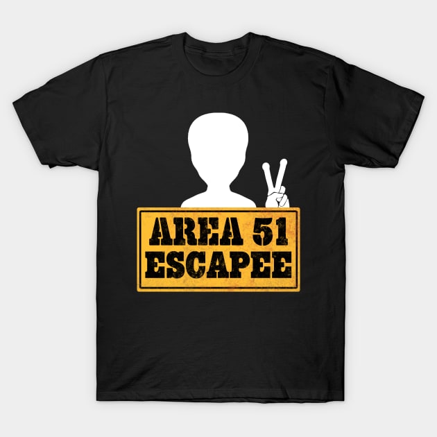 Area 51 Escapee Alien Peace T-Shirt by Mesyo